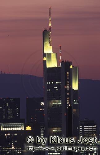Frankfurt am Main/Germany        Commerzbank Frankfurt in the last evening light            