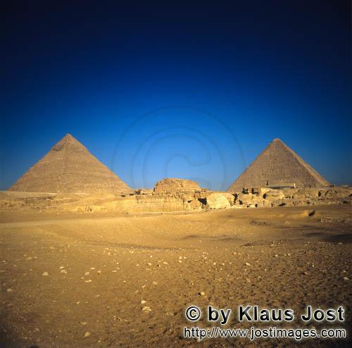 Pyramiden/Gizeh        The pyramids of Khephren and Khufu at Giza             