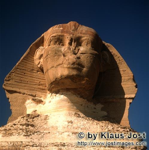 Great Sphinx of Giza/Sphinx von Gizeh        Great Sphinx of Giza portrait            