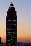 Fair Tower of Frankfurt in the evening light