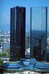 The twin towers of Deutsche Bank Frankfurt