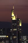 Commerzbank Frankfurt at nightfall