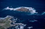 Aerial Photograph of Geyser Rock, Shark Alley and Dyer Island