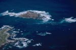 Aerial Photograph of Geyser Rock , Shark Alley and Dyer Island 