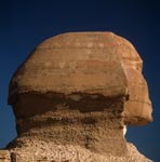 Great Sphinx of Giza - Sphinx head in profile
