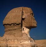 Great Sphinx of Giza - Sphinx head in profile
