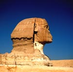 Sphinx of Giza head in profile